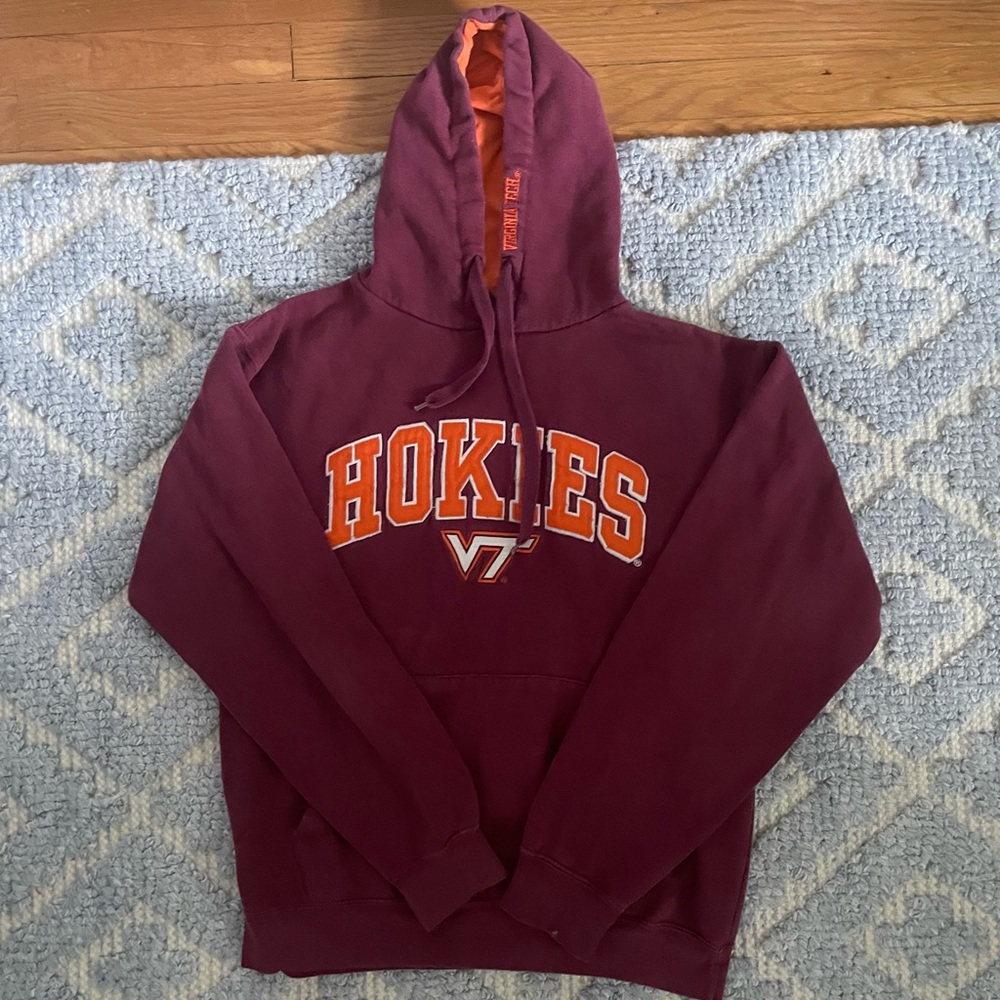 Maroon and orange Virginia Tech hoodie